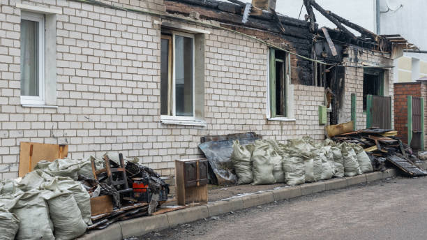 Professional Fire Damage Removal technician working in Windsor, VA